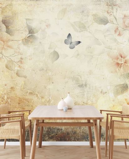 lyst tilpassbart sommerfuglveggmaleri kalt Distressed Butterfly Garden av Rafal Kulik