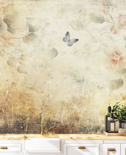 lyst tilpassbart sommerfuglveggmaleri kalt Distressed Butterfly Garden av Rafal Kulik lyst tilpassbart sommerfuglveggmaleri kalt Distressed Butterfly Garden av Rafal Kulik