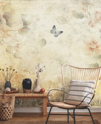 bright customisable butterfly wall mural called Distressed Butterfly Garden by Rafal Kulik bright customisable butterfly wall mural called Distressed Butterfly Garden by Rafal Kulik