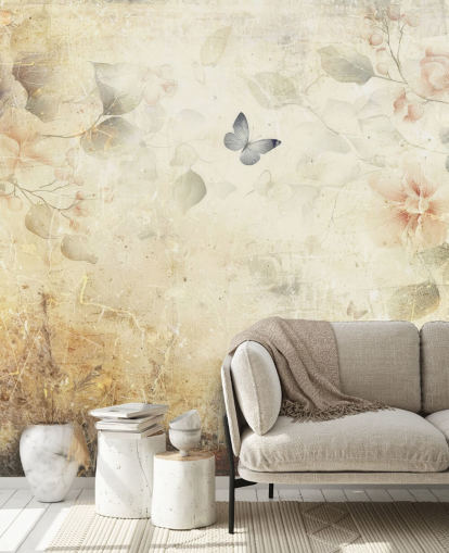 fresque murale lumineuse en forme de papillon personnalisable intitulée Distressed Butterfly Garden par Rafal Kulik fresque murale lumineuse en forme de papillon personnalisable intitulée Distressed Butterfly Garden par Rafal Kulik