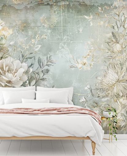 individuelles Blumenwandbild im Vintage-Stil namens Distressed Garden Flowers von Rafal Kulik für Schlafzimmer und Wohnzimmer individuelles Blumenwandbild im Vintage-Stil namens Distressed Garden Flowers von Rafal Kulik für Schlafzimmer und Wohnzimmer