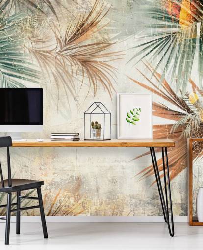 customisable border wallpaper mural called Distressed Jungle Border by Rafal Kulik customisable border wallpaper mural called Distressed Jungle Border by Rafal Kulik