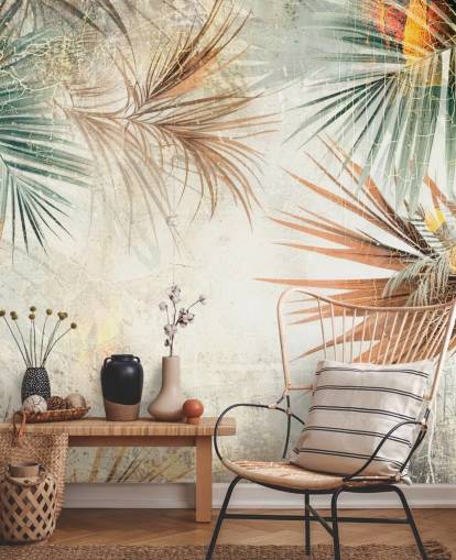 customisable border wallpaper mural called Distressed Jungle Border by Rafal Kulik customisable border wallpaper mural called Distressed Jungle Border by Rafal Kulik