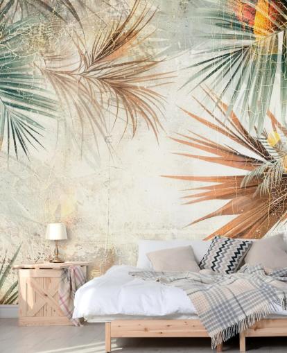 carta da parati murale con bordo personalizzabile chiamato Distressed Jungle Border di Rafal Kulik carta da parati murale con bordo personalizzabile chiamato Distressed Jungle Border di Rafal Kulik