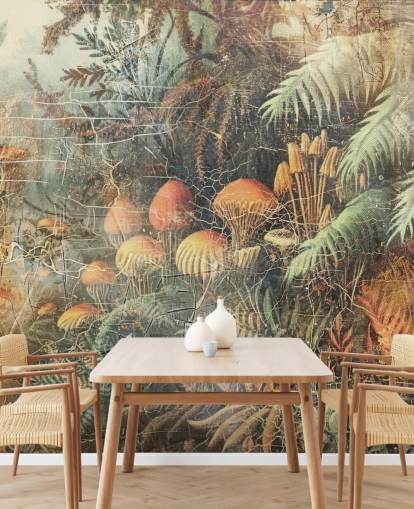 custom jungle wall mural called Distressed Jungle Floor by Rafal Kulik 