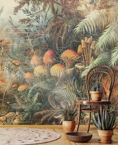 custom jungle wall mural called Distressed Jungle Floor by Rafal Kulik 