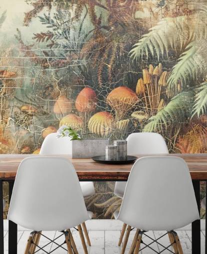 murale personalizzato con giungla chiamato Distressed Jungle Floor di Rafal Kulik murale personalizzato con giungla chiamato Distressed Jungle Floor di Rafal Kulik