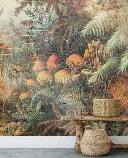 custom jungle wall mural called Distressed Jungle Floor by Rafal Kulik 