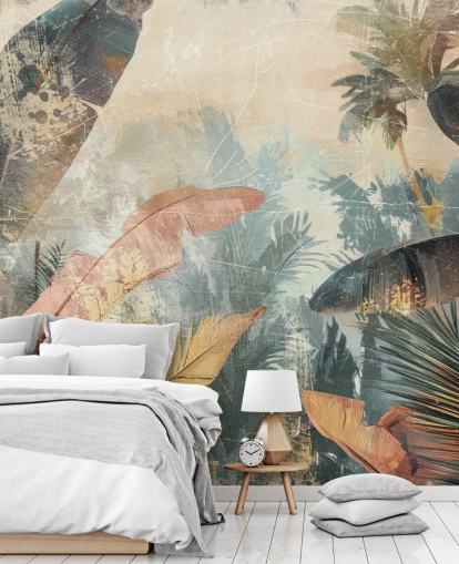 individuelles Blatttapeten-Wandbild namens Distressed Jungle Leaves VI von Rafal Kulik individuelles Blatttapeten-Wandbild namens Distressed Jungle Leaves VI von Rafal Kulik