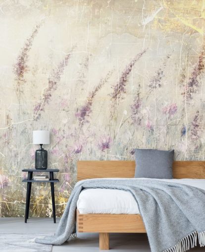 mural de papel de parede de lavanda personalizável chamado Distressed Lavender de Rafal Kulik mural de papel de parede de lavanda personalizável chamado Distressed Lavender de Rafal Kulik