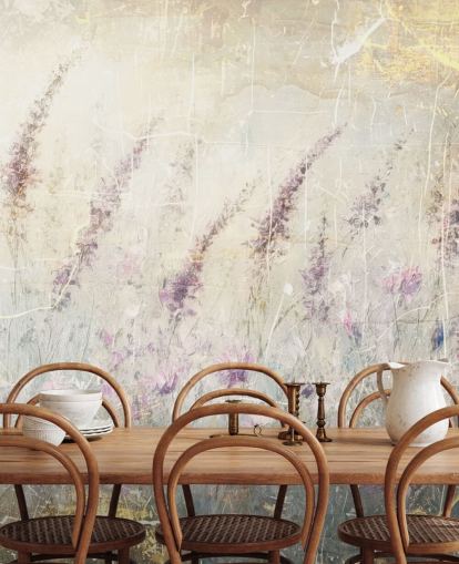 personalisierbares Lavendel-Tapeten-Wandbild namens Distressed Lavender von Rafal Kulik