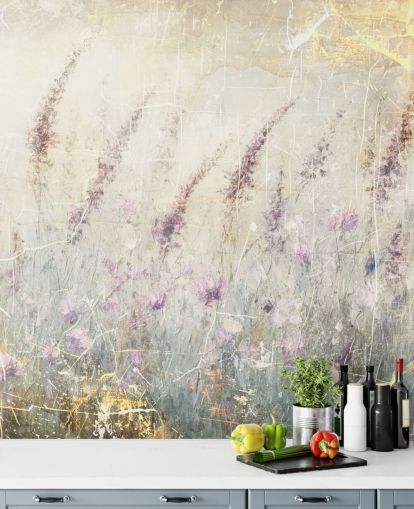 mural de papel de parede de lavanda personalizável chamado Distressed Lavender de Rafal Kulik mural de papel de parede de lavanda personalizável chamado Distressed Lavender de Rafal Kulik