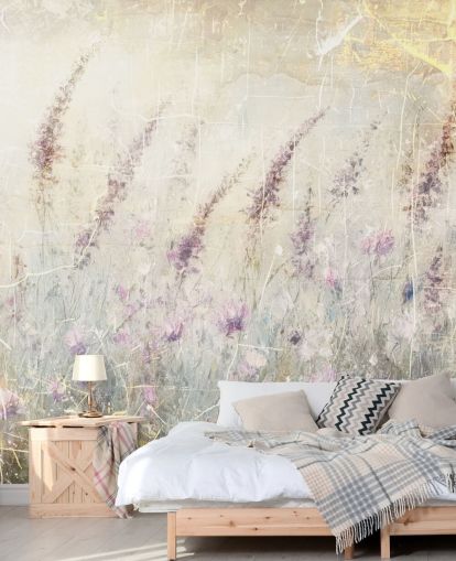 carta da parati murale personalizzabile con lavanda chiamata Distressed Lavender di Rafal Kulik carta da parati murale personalizzabile con lavanda chiamata Distressed Lavender di Rafal Kulik