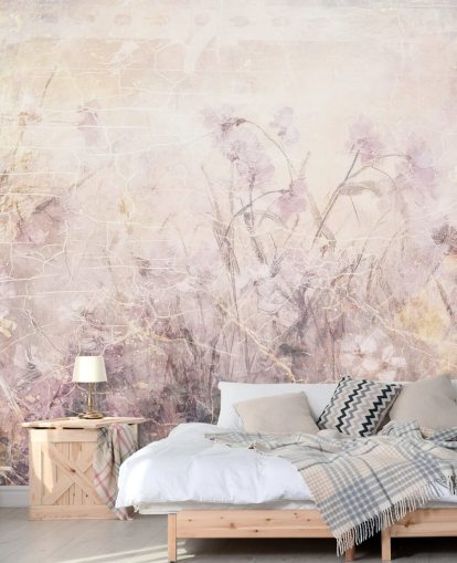 purple customisable floral wall mural called Distressed Lilac Florals by Rafal Kulik purple customisable floral wall mural called Distressed Lilac Florals by Rafal Kulik