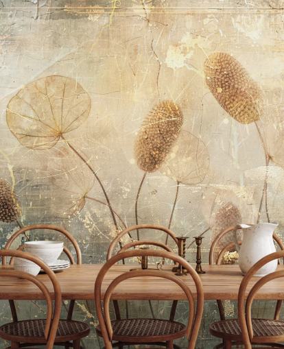 carta da parati murale vintage personalizzata color seppia chiamata Distressed Reeds di Rafal Kulik carta da parati murale vintage personalizzata color seppia chiamata Distressed Reeds di Rafal Kulik