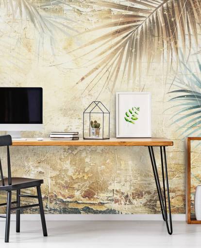 anpassbares Sepia-Wandbild im Dschungel namens Distressed Sepia Jungle II von Rafal Kulik