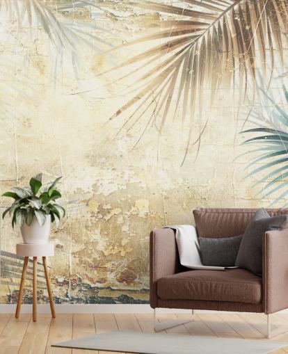 anpassbares Sepia-Wandbild im Dschungel namens Distressed Sepia Jungle II von Rafal Kulik