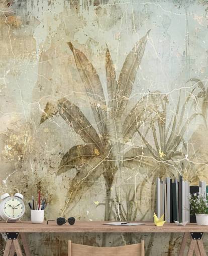 Personalisierbares Sepia-Wandbild mit dem Titel Distressed Sepia Jungle von Rafal Kulik