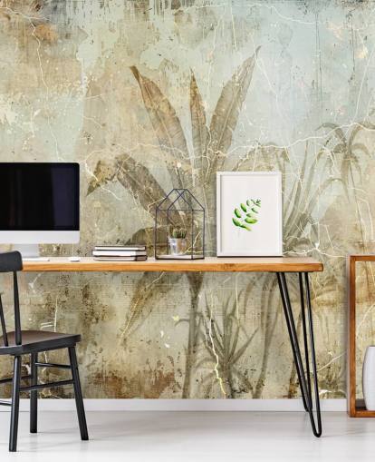 Personalisierbares Sepia-Wandbild mit dem Titel Distressed Sepia Jungle von Rafal Kulik