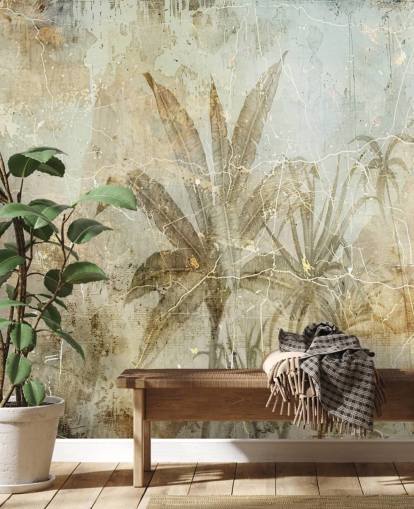 Rafal Kulikin seepian muokattava viidakon seinämaalaus nimeltään Distressed Sepia Jungle Rafal Kulikin seepian muokattava viidakon seinämaalaus nimeltään Distressed Sepia Jungle