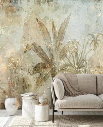 sepia anpassningsbar djungel väggmålning kallad Distressed Sepia Jungle av Rafal Kulik sepia anpassningsbar djungel väggmålning kallad Distressed Sepia Jungle av Rafal Kulik