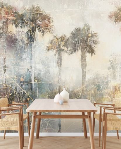 mural de parede vintage personalizável chamado Distressed Tropical Palm Trees II de Rafal Kulik mural de parede vintage personalizável chamado Distressed Tropical Palm Trees II de Rafal Kulik