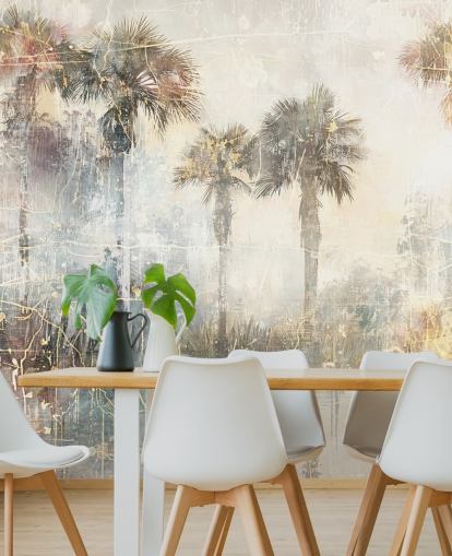 tilpassbar vintage jungel veggmaleri kalt Distressed Tropical Palm Trees II av Rafal Kulik tilpassbar vintage jungel veggmaleri kalt Distressed Tropical Palm Trees II av Rafal Kulik