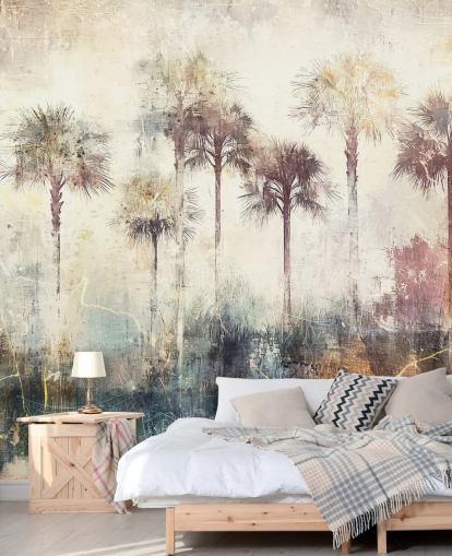 Rafal Kulikin mukautettava palmujen taustakuvamaalaus nimeltään Distressed Tropical Palm Trees