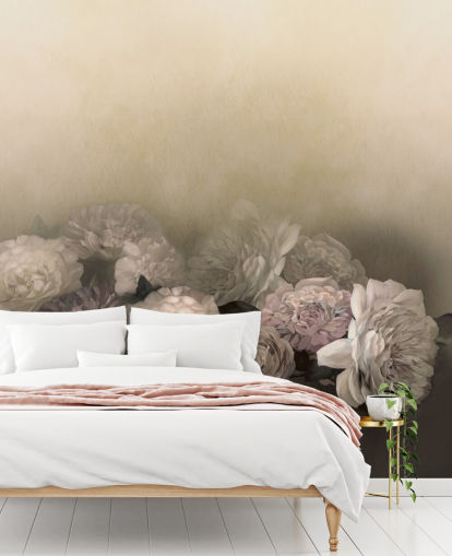 individuelles Vintage-Blumenwandbild namens Amoura von Loris Drago für Esszimmer und Flure