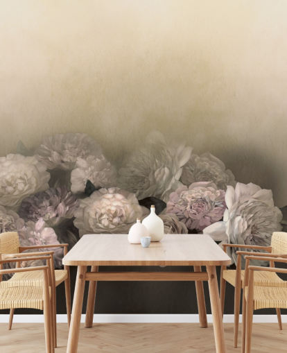 individuelles Vintage-Blumenwandbild namens Amoura von Loris Drago für Esszimmer und Flure