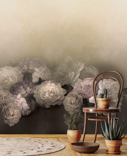 individuelles Vintage-Blumenwandbild namens Amoura von Loris Drago für Esszimmer und Flure individuelles Vintage-Blumenwandbild namens Amoura von Loris Drago für Esszimmer und Flure