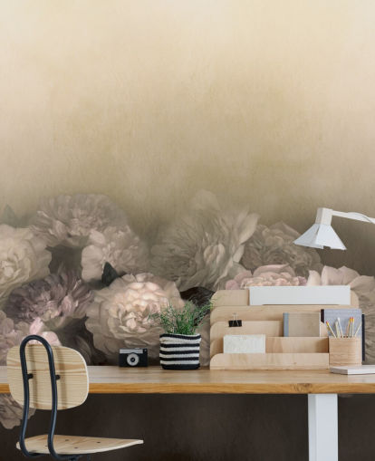 individuelles Vintage-Blumenwandbild namens Amoura von Loris Drago für Esszimmer und Flure