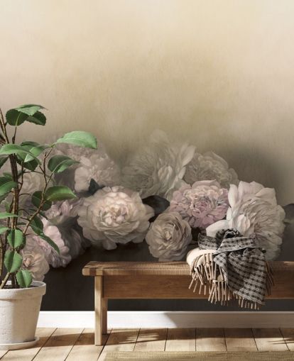 individuelles Vintage-Blumenwandbild namens Amoura von Loris Drago für Esszimmer und Flure