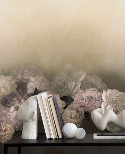 individuelles Vintage-Blumenwandbild namens Amoura von Loris Drago für Esszimmer und Flure