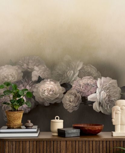 custom vintage floral mural called Amoura by Loris Drago for dining rooms and hallways custom vintage floral mural called Amoura by Loris Drago for dining rooms and hallways