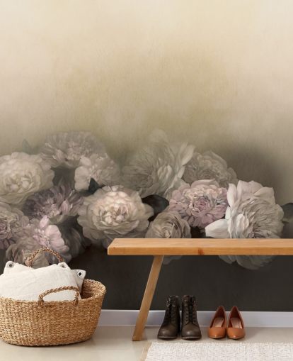 custom vintage floral mural called Amoura by Loris Drago for dining rooms and hallways custom vintage floral mural called Amoura by Loris Drago for dining rooms and hallways