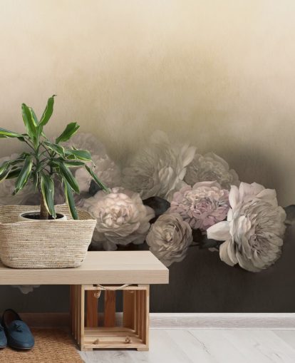 individuelles Vintage-Blumenwandbild namens Amoura von Loris Drago für Esszimmer und Flure