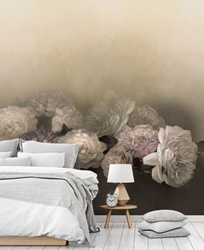 mural floral vintage personalizado llamado Amoura de Loris Drago para comedores y pasillos