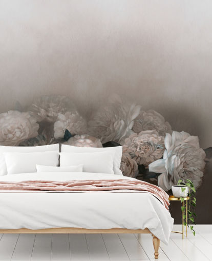 brown floral wall mural called Amoura II by Loris Drago for bedrooms and living rooms brown floral wall mural called Amoura II by Loris Drago for bedrooms and living rooms