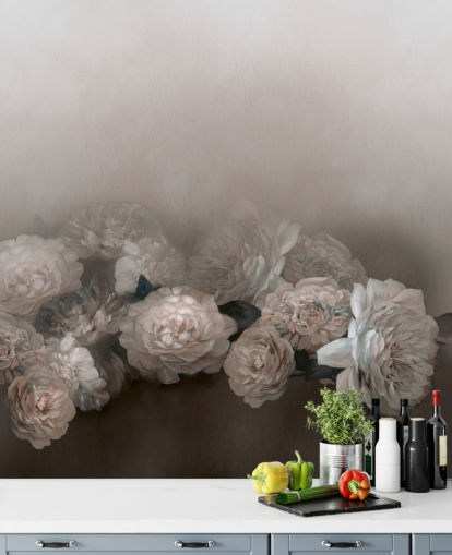 brown floral wall mural called Amoura II by Loris Drago for bedrooms and living rooms brown floral wall mural called Amoura II by Loris Drago for bedrooms and living rooms