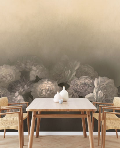 yellow vintage customisable wall mural called Amoura III by Loris Drago for bedrooms