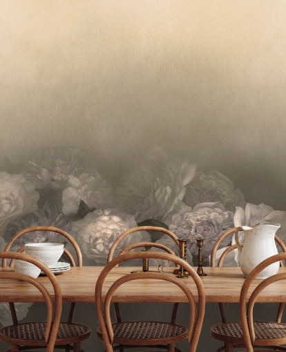 yellow vintage customisable wall mural called Amoura III by Loris Drago for bedrooms