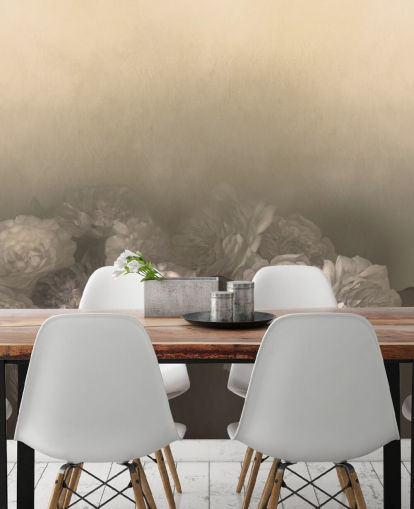 yellow vintage customisable wall mural called Amoura III by Loris Drago for bedrooms