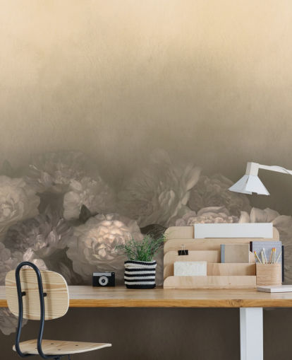 yellow vintage customisable wall mural called Amoura III by Loris Drago for bedrooms