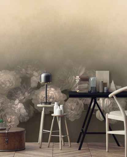 yellow vintage customisable wall mural called Amoura III by Loris Drago for bedrooms yellow vintage customisable wall mural called Amoura III by Loris Drago for bedrooms