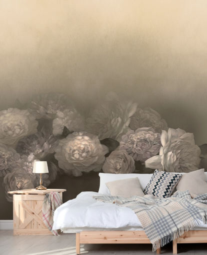 yellow vintage customizable wall mural called Amoura III by Loris Drago for bedrooms