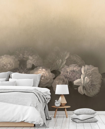 gele vintage aanpasbare muurschildering genaamd Amoura III van Loris Drago voor slaapkamers gele vintage aanpasbare muurschildering genaamd Amoura III van Loris Drago voor slaapkamers