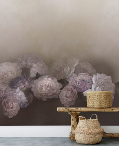 brown floral mural called Amoura IV by Loris Drago for bedrooms and living rooms brown floral mural called Amoura IV by Loris Drago for bedrooms and living rooms