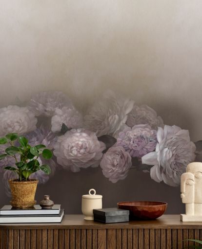 brown floral mural called Amoura IV by Loris Drago for bedrooms and living rooms brown floral mural called Amoura IV by Loris Drago for bedrooms and living rooms