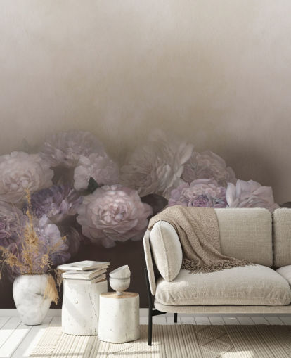 brown floral mural called Amoura IV by Loris Drago for bedrooms and living rooms brown floral mural called Amoura IV by Loris Drago for bedrooms and living rooms